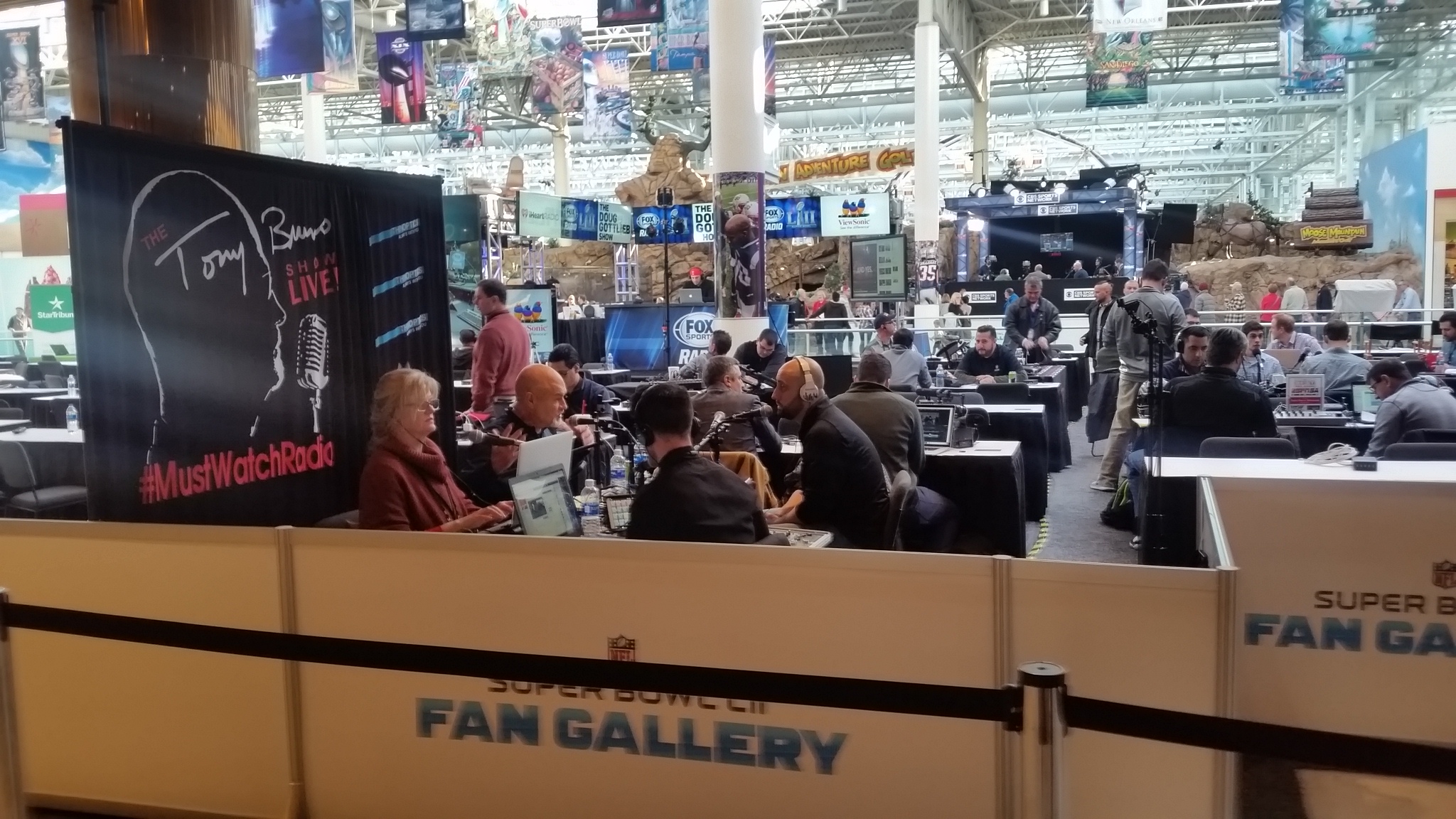 Super Bowl radio row a place to see and be seen